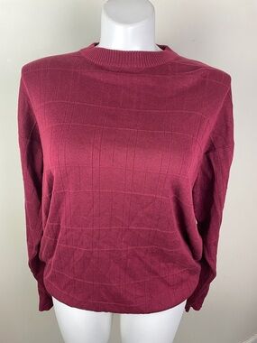Villini Burgundy Silk Sweater